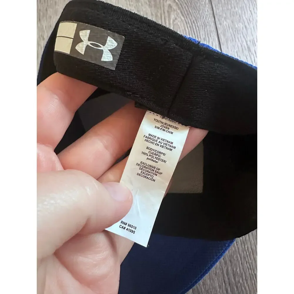 Under Armour Boys' Blue Dri-Fit Stretch Fit Cap (Size Small)